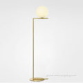 China Decorative Gold Metal Opal Glass Ball Floor Lamp Supplier